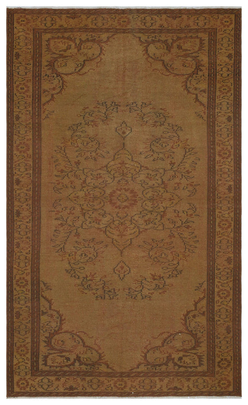 Load image 1 in gallery view. Rust-colored traditional rug with a central floral medallion and ornate border on a white background.