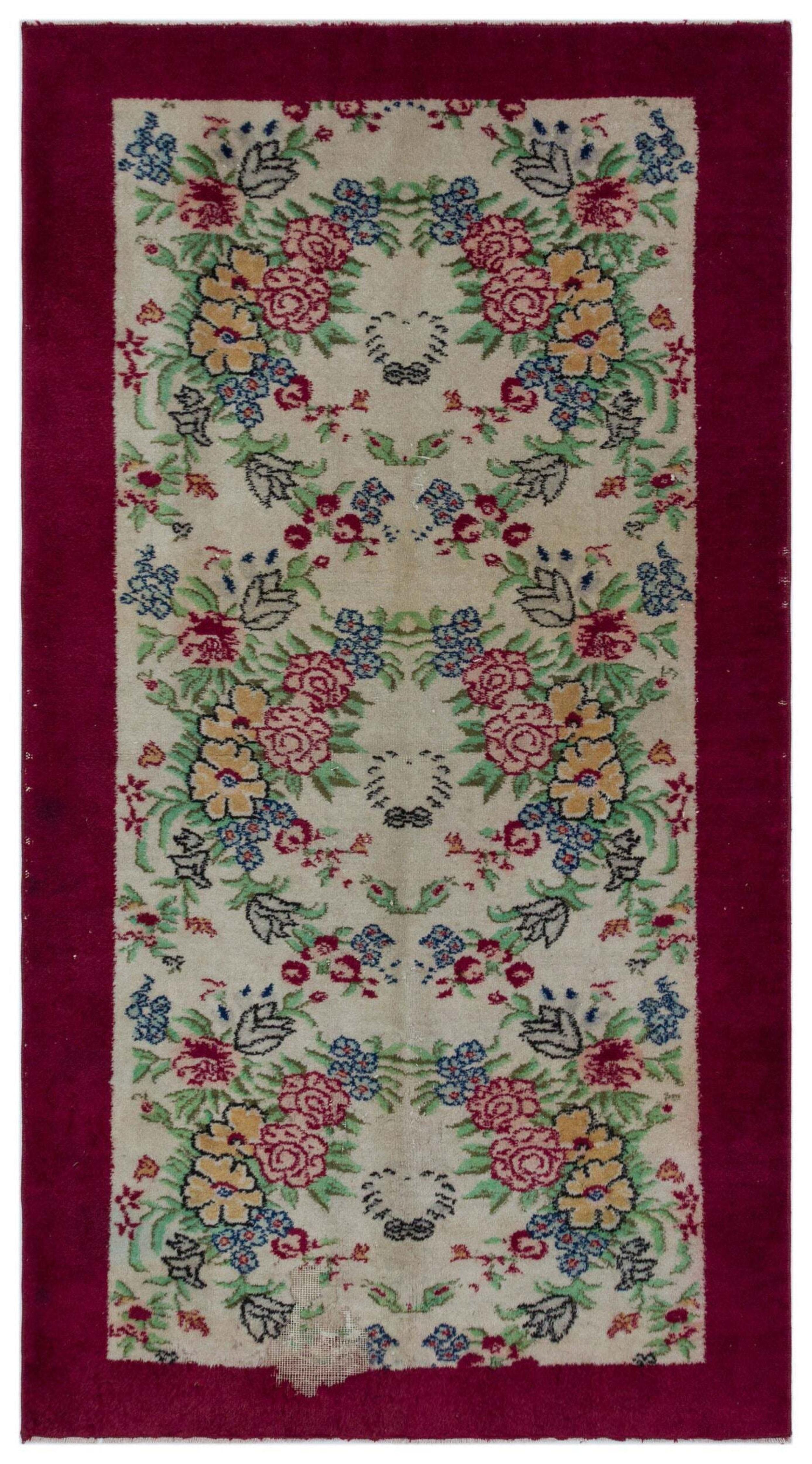 Senea - Vintage Floral Rug - 4'0 X 6'11