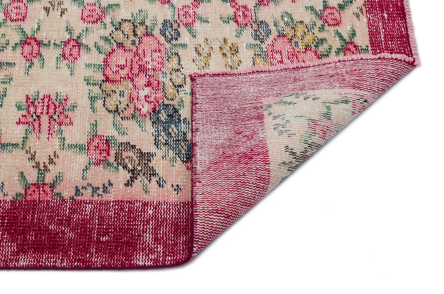 Blala - Vintage Floral Rug - 3'10 X 7'3