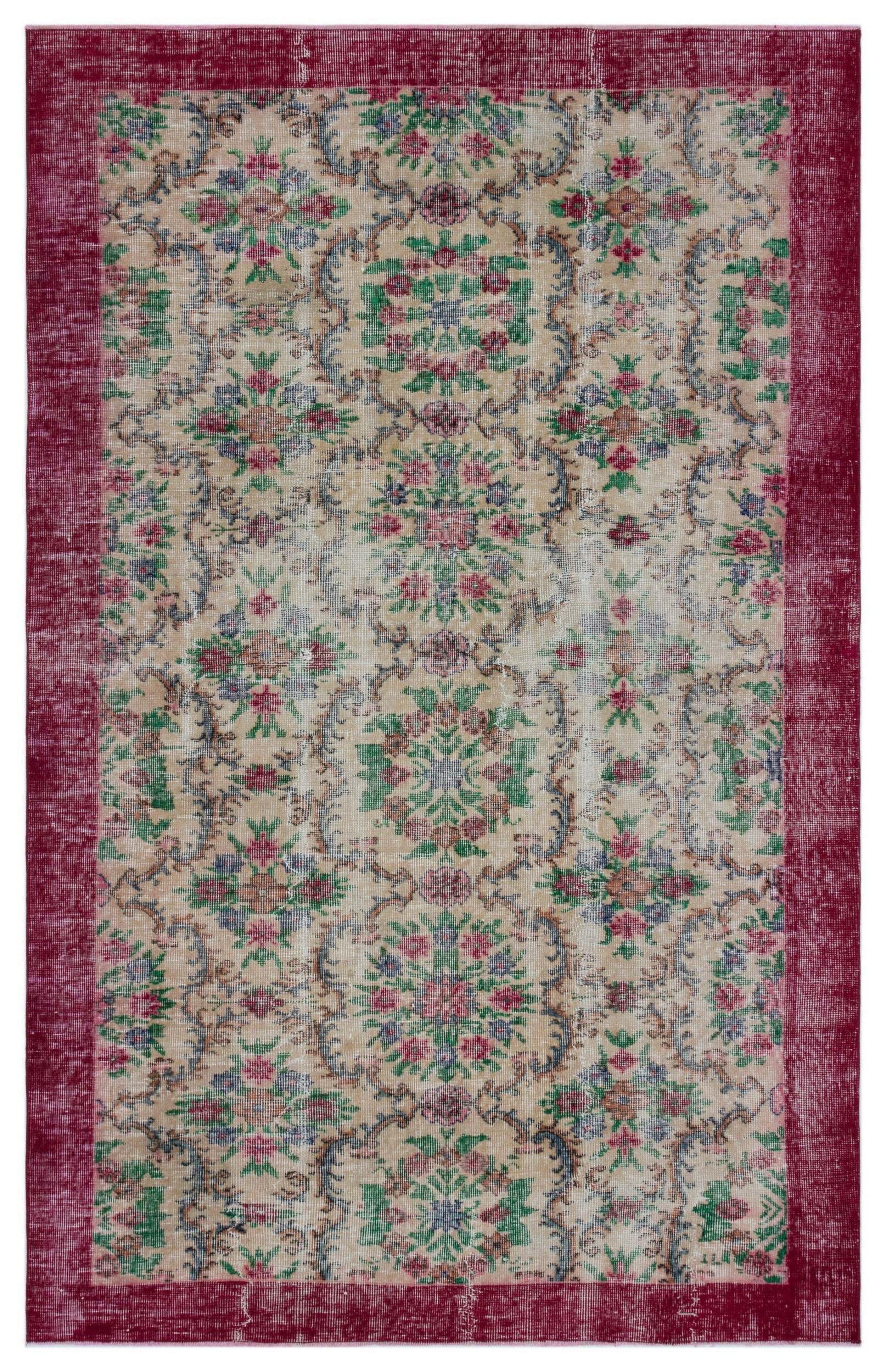 Cagiel - Vintage Floral Rug - 5'1 X 7'10