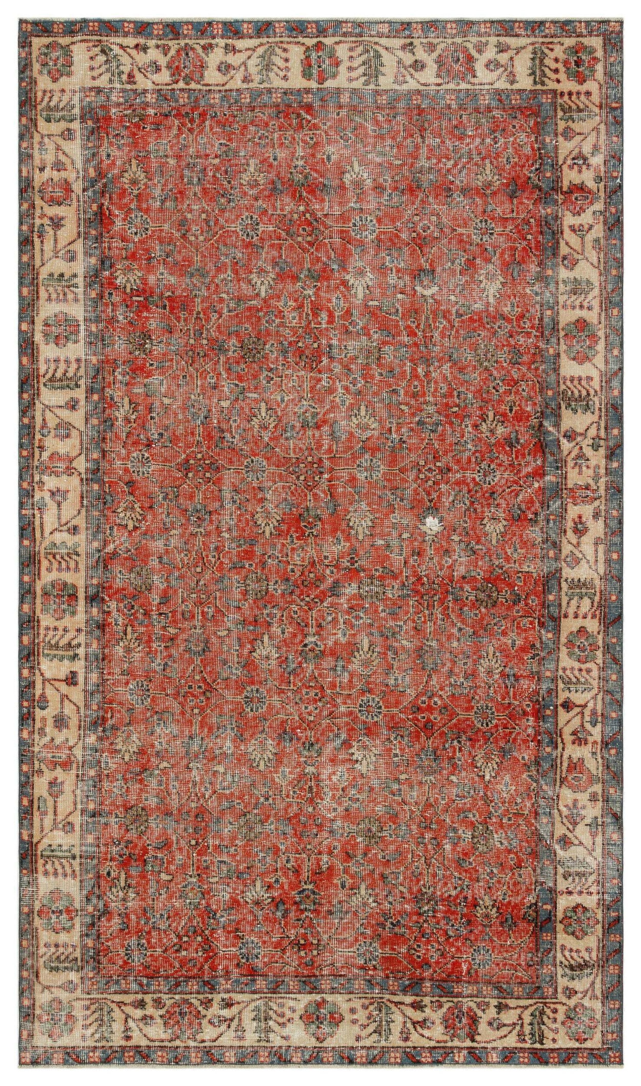 Gluor - Vintage Floral Rug - 5'2 X 8'10