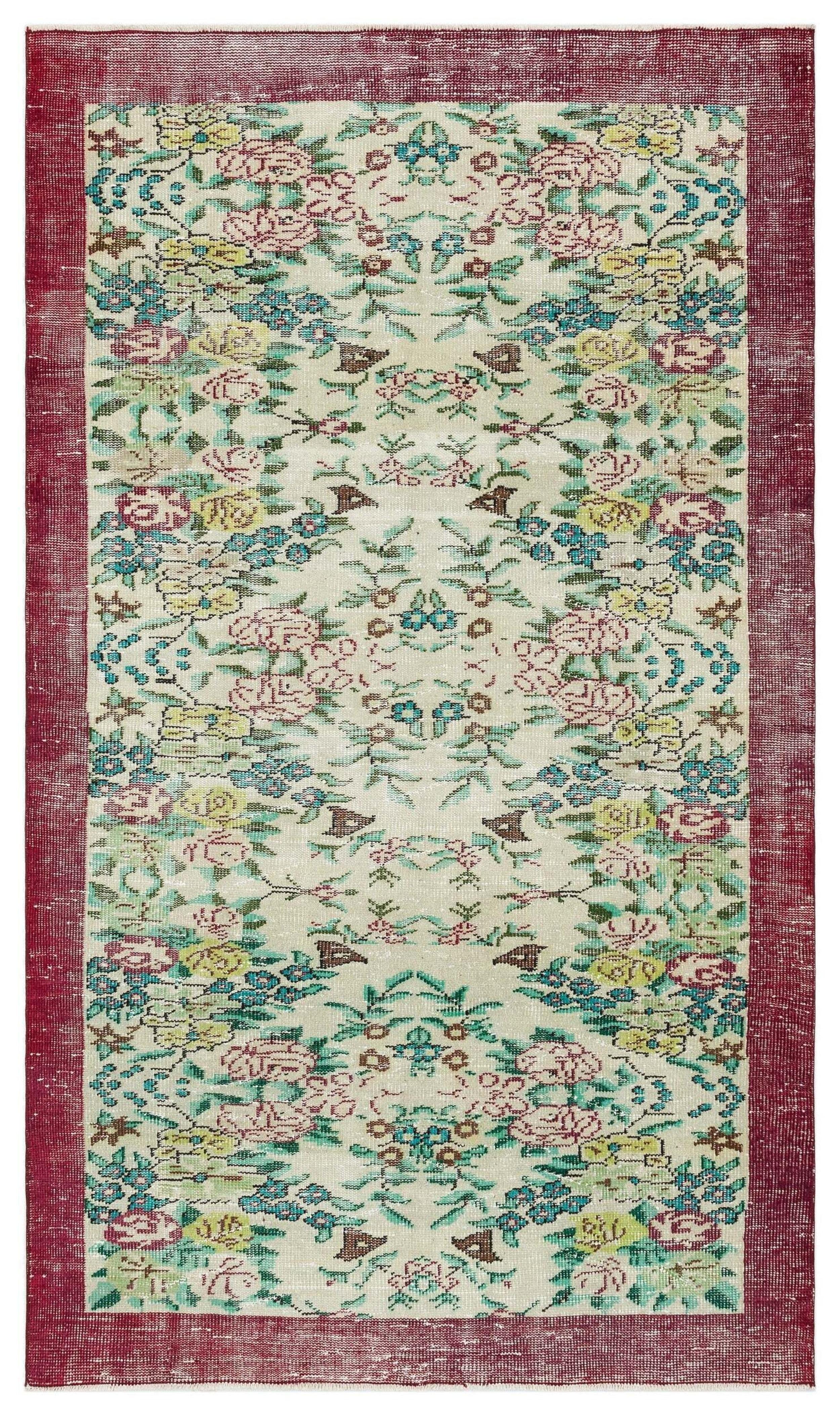 Kibaix - Vintage Floral Rug - 4'11 X 8'3