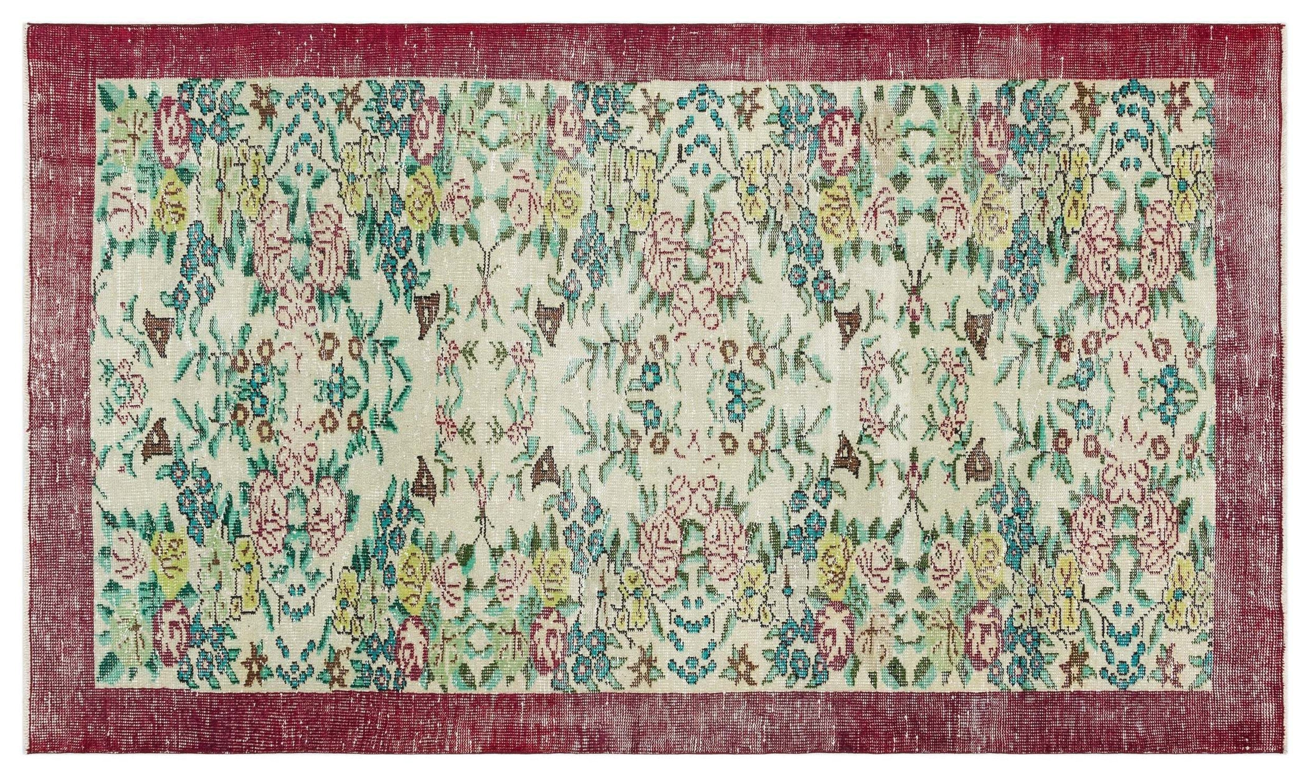 Kibaix - Vintage Floral Rug - 4'11 X 8'3