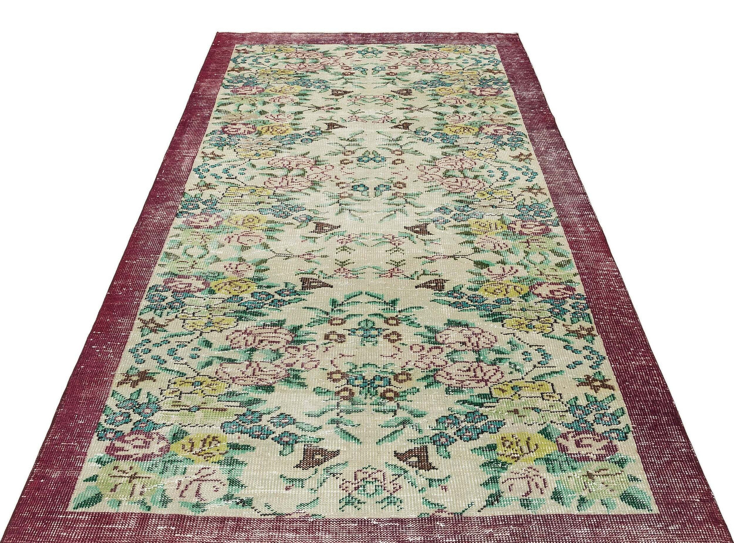 Kibaix - Vintage Floral Rug - 4'11 X 8'3