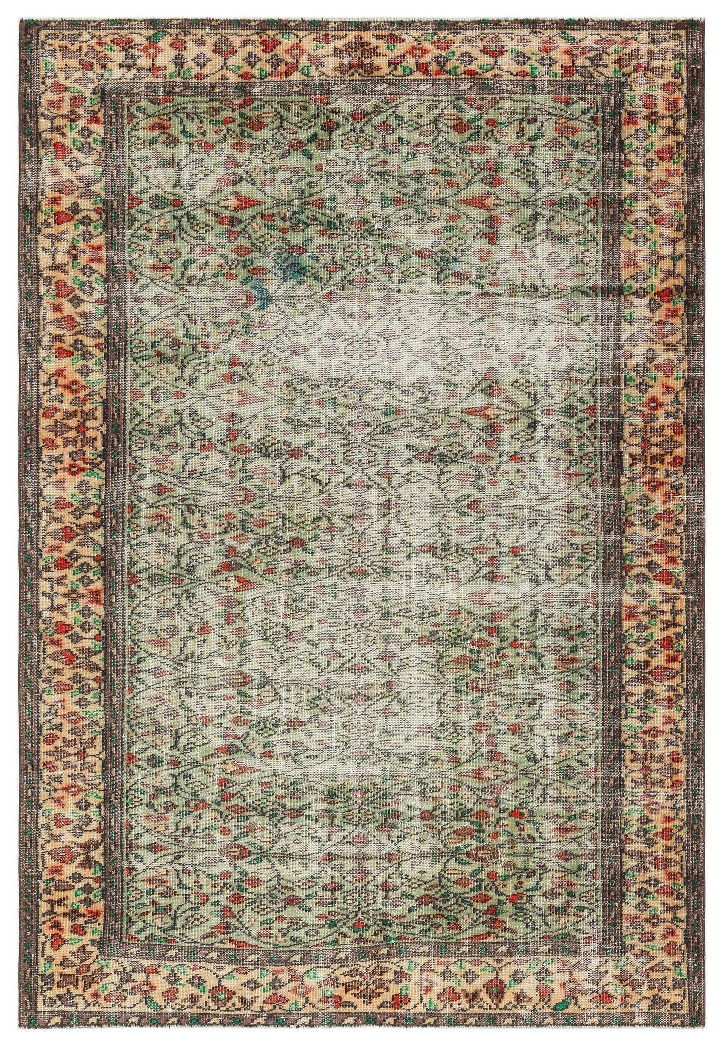 Gezuar - Vintage Floral Rug - 6'0 X 8'8