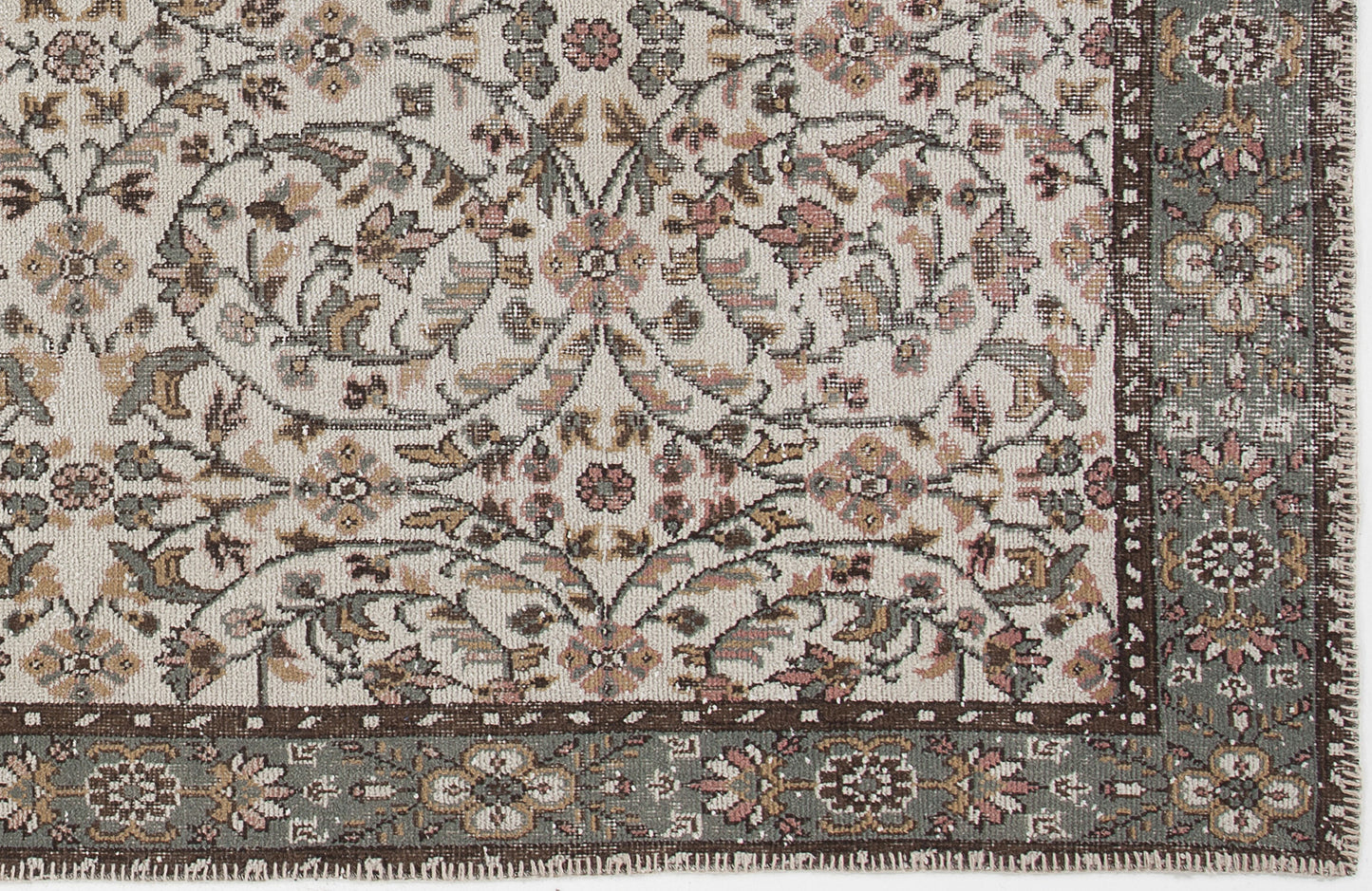 Zabuya - Vintage Floral Rug - 5'7 X 9'8