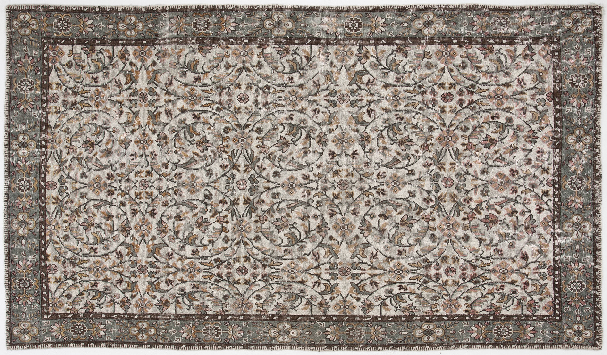Zabuya - Vintage Floral Rug - 5'7 X 9'8