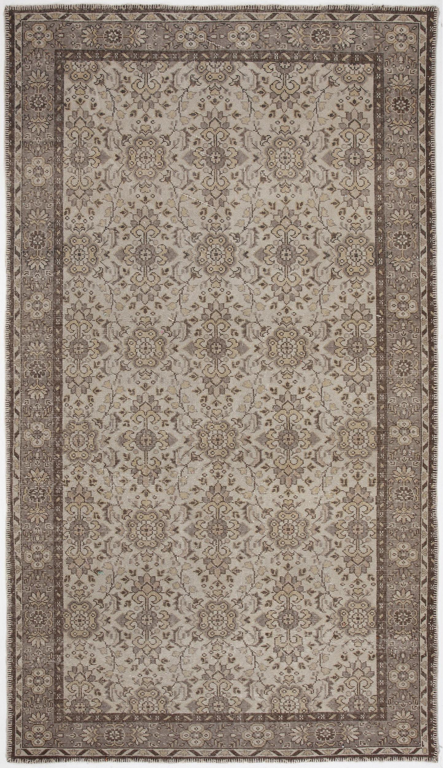 Crozoon - Vintage Floral Rug - 5'5 X 9'7