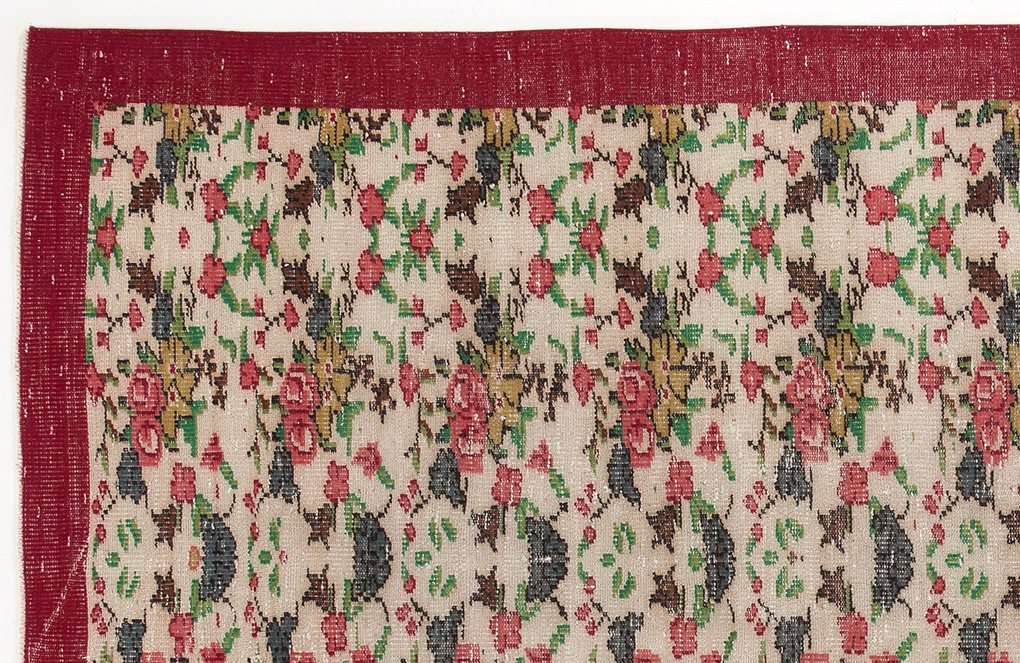 Veahuix - Vintage Floral Rug - 5'3 X 8'8