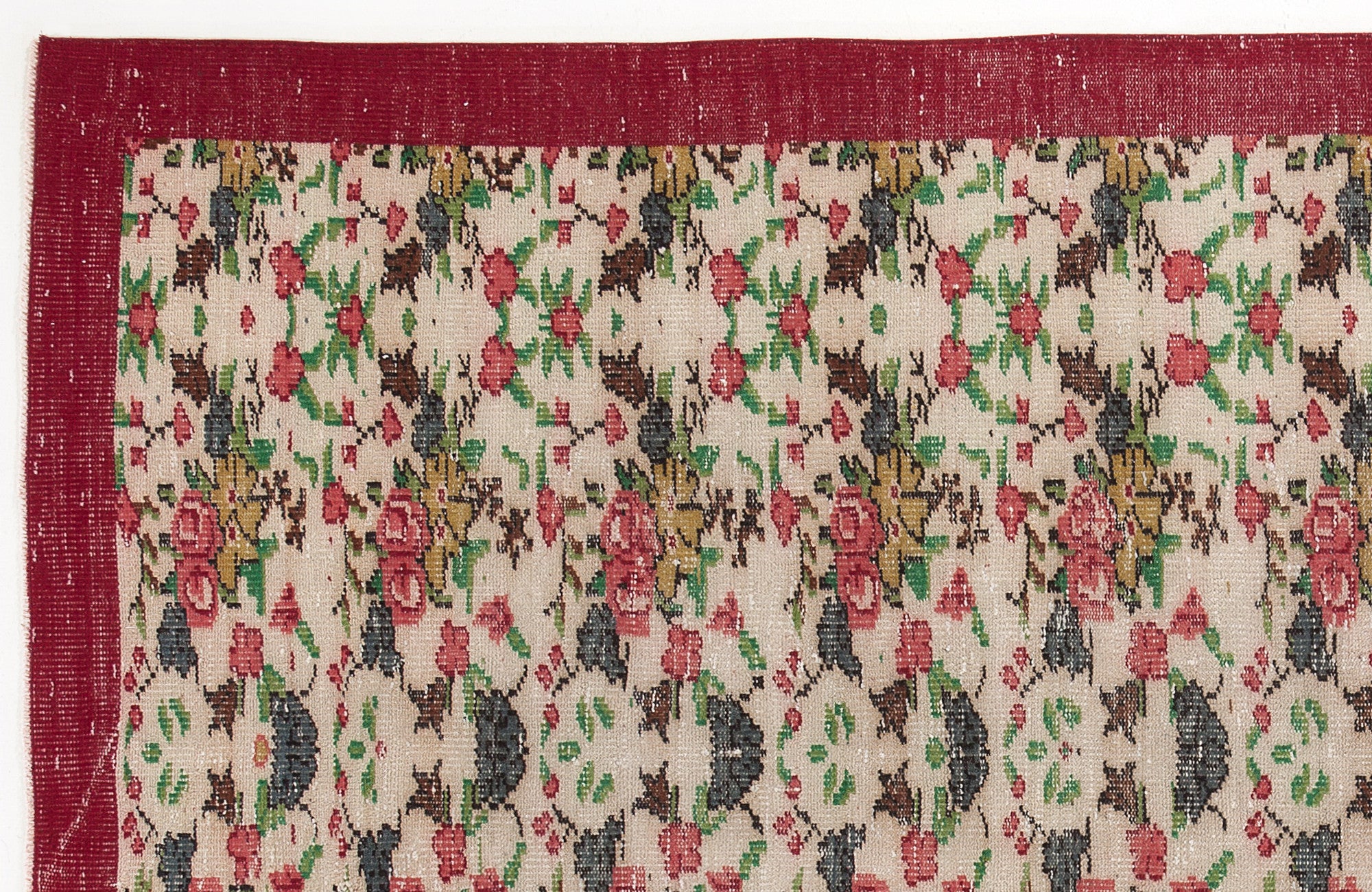Veahuix - Vintage Floral Rug - 5'3 X 8'8