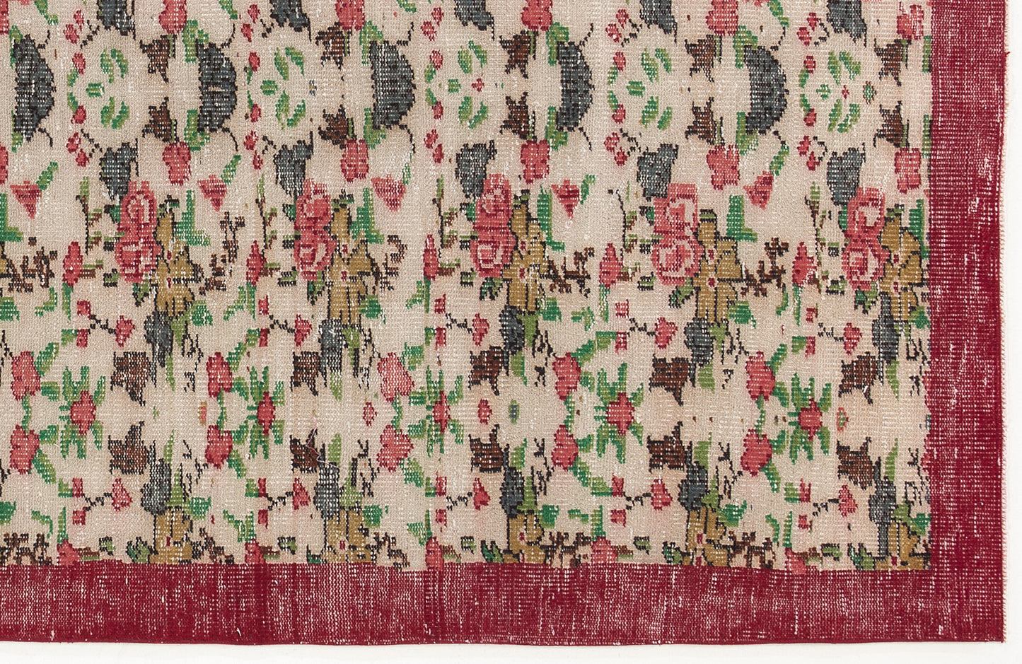 Veahuix - Vintage Floral Rug - 5'3 X 8'8