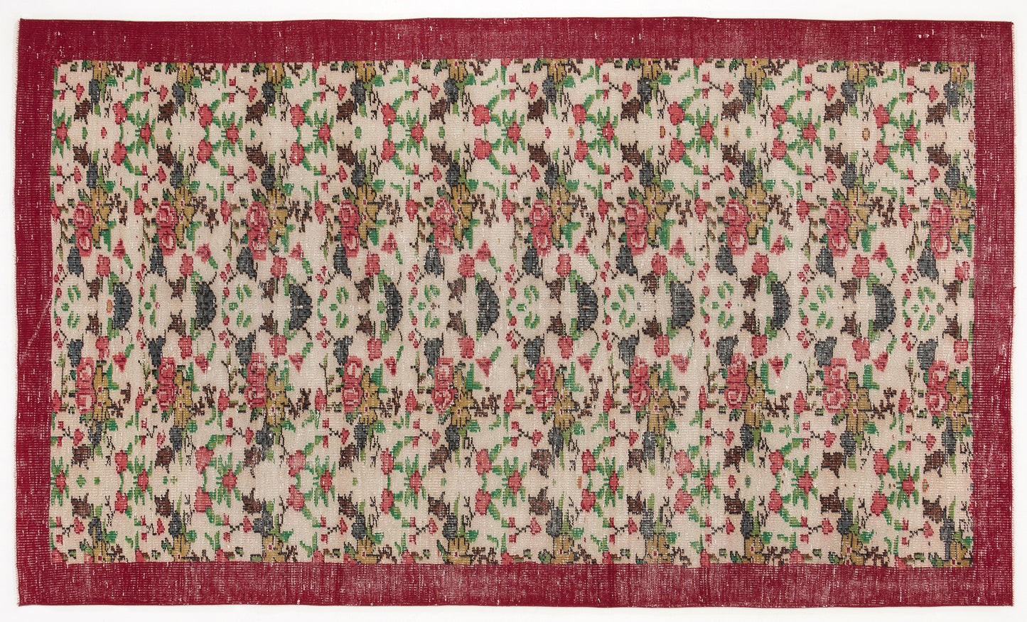 Veahuix - Vintage Floral Rug - 5'3 X 8'8