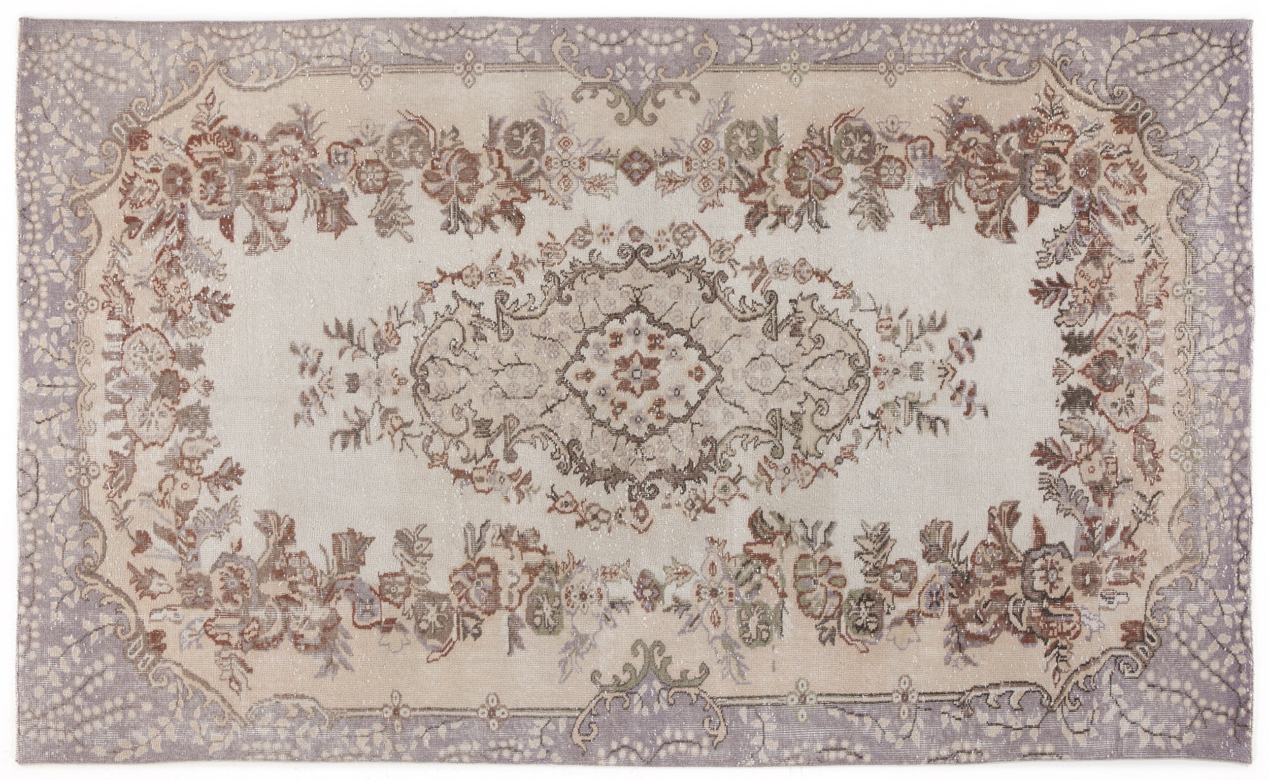 Thoazaor - Vintage Medallion Rug - 5'7 X 9'5