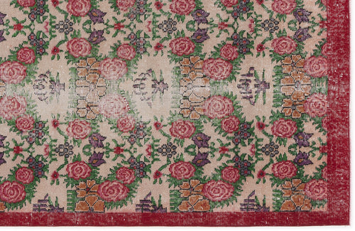 Load image 1 in gallery view. Mizema - Vintage Floral Rug - 3'7 X 6'8