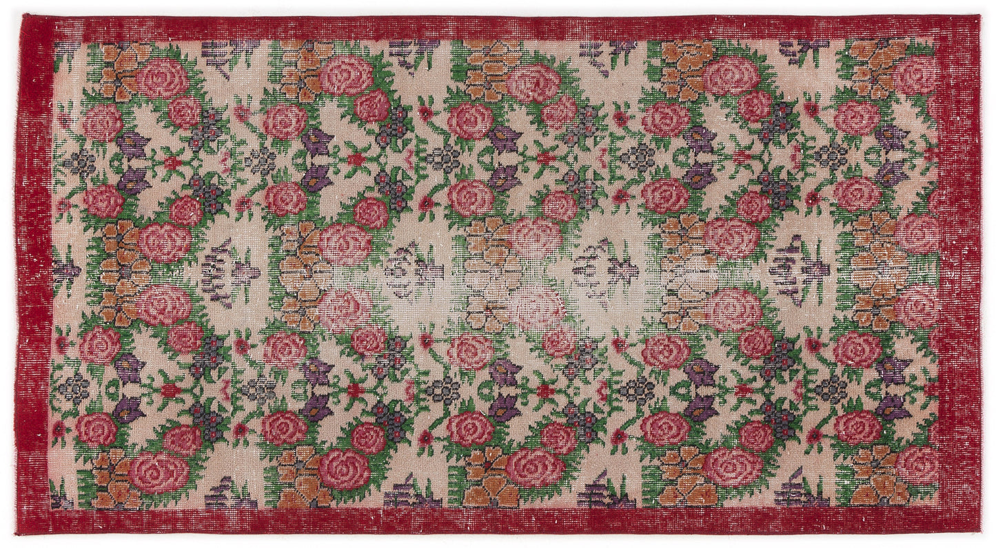 Mizema - Vintage Floral Rug - 3'7 X 6'8