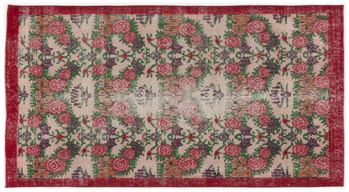Load image 1 in gallery view. Mizema - Vintage Floral Rug - 3'7 X 6'8