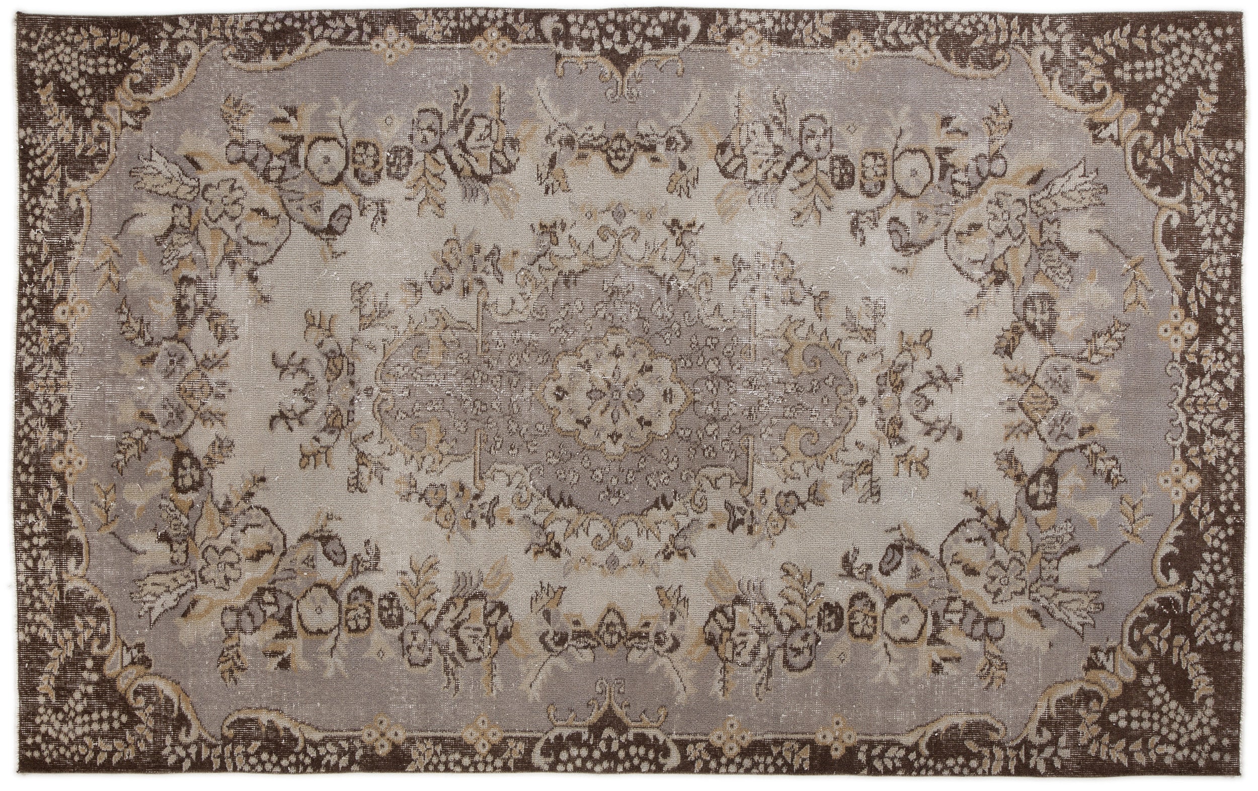 Grigila - Vintage Medallion Rug - 5'4 X 8'6