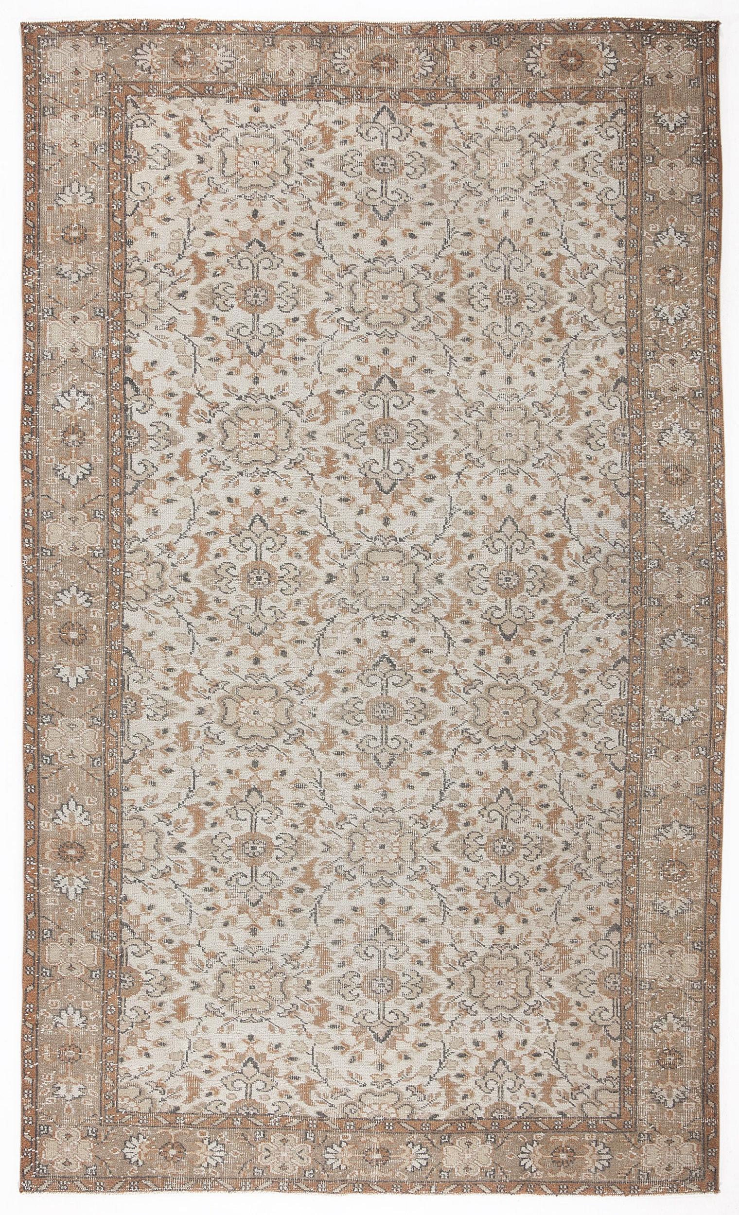 Riseva - Vintage Floral Rug - 5'5 X 9'1