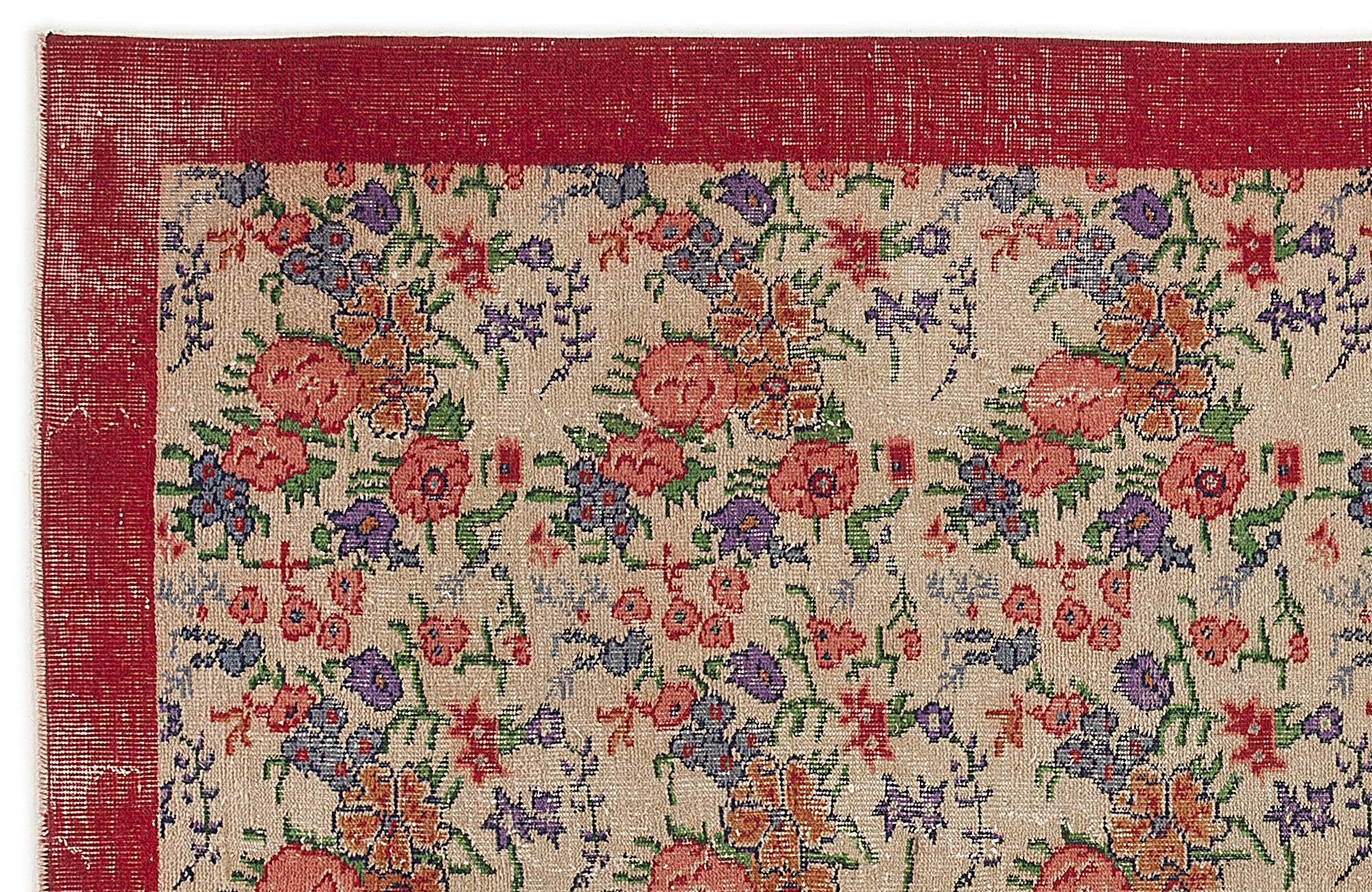 Diafian - Vintage Floral Rug - 5'3 X 9'6