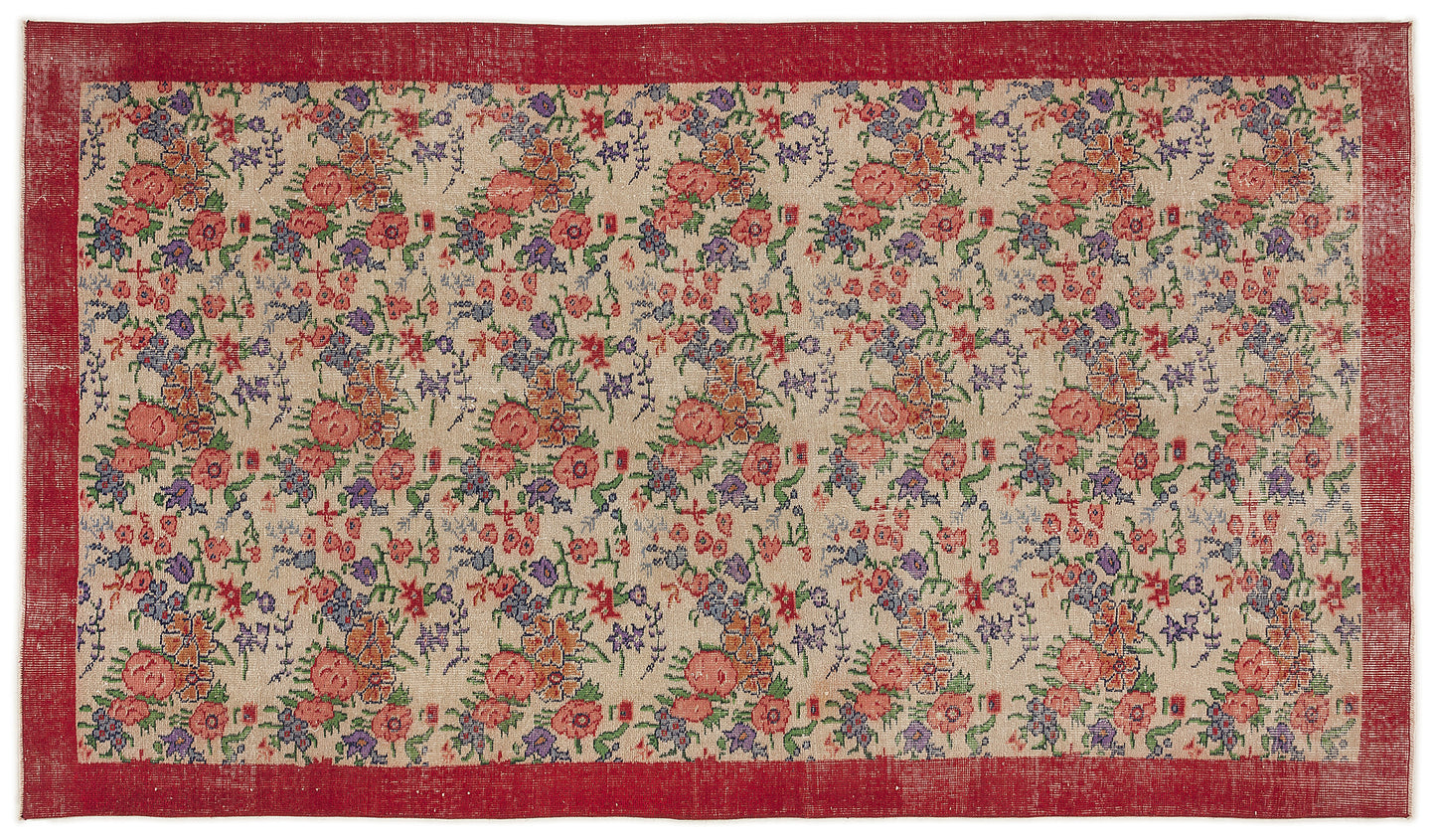 Diafian - Vintage Floral Rug - 5'3 X 9'6