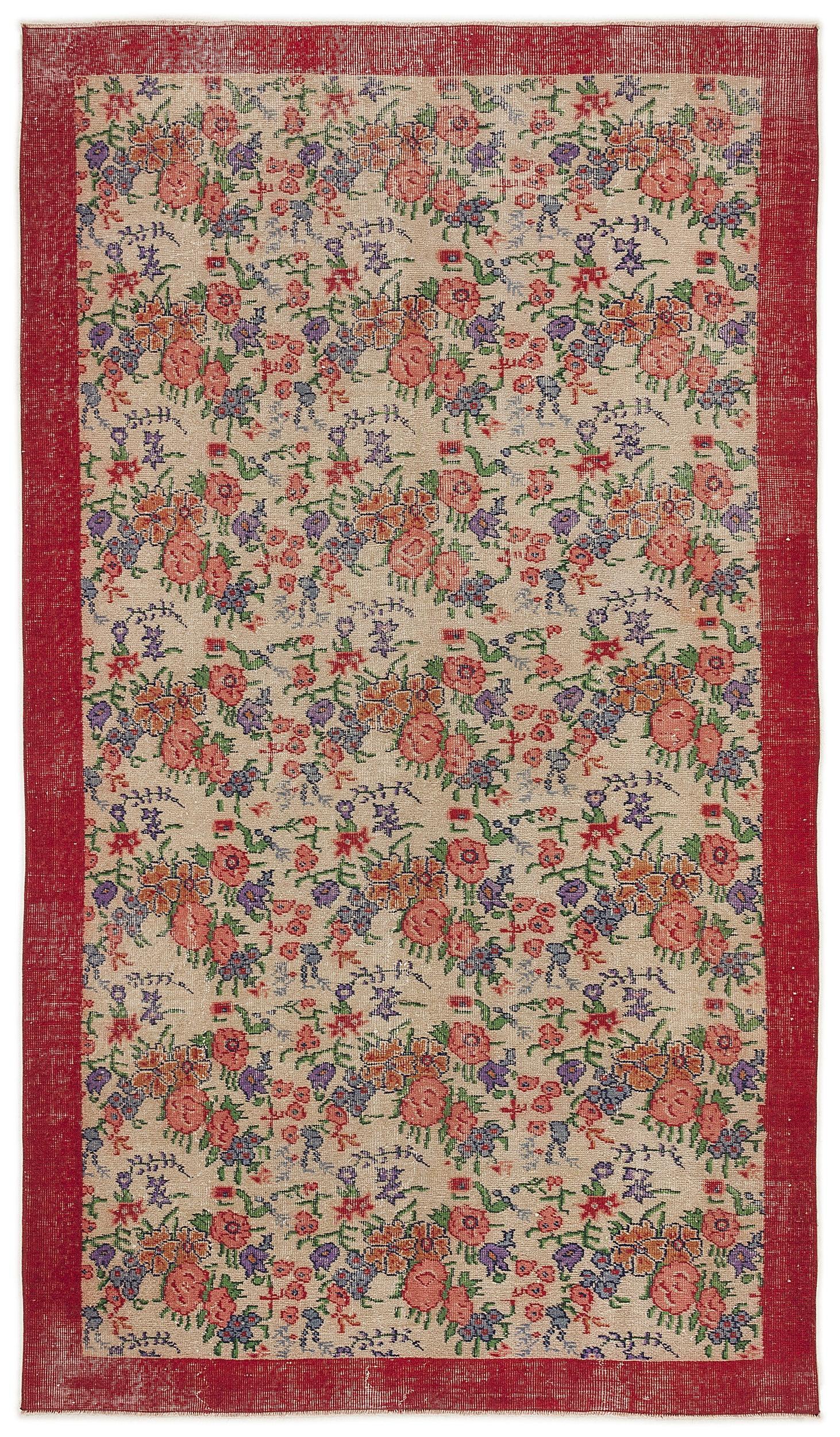Diafian - Vintage Floral Rug - 5'3 X 9'6