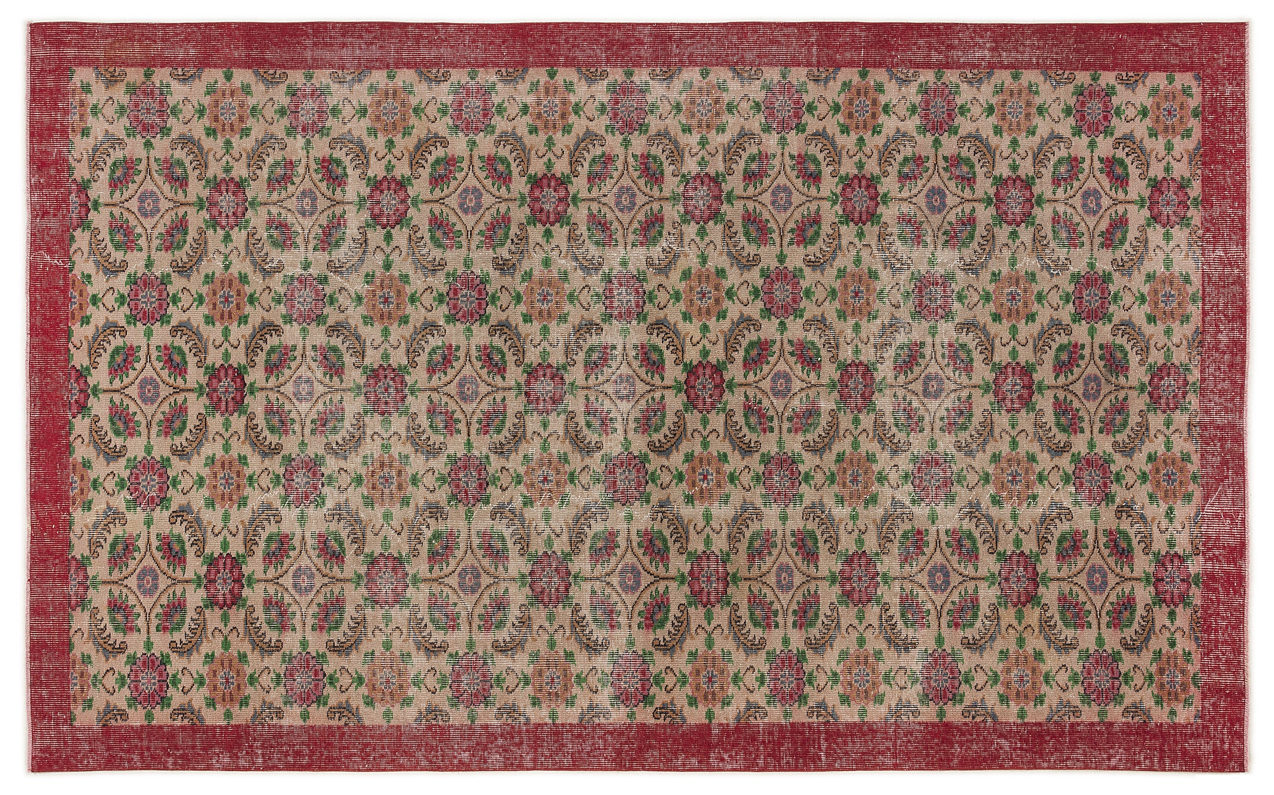 Steda - Vintage Floral Rug - 5'11 X 9'8