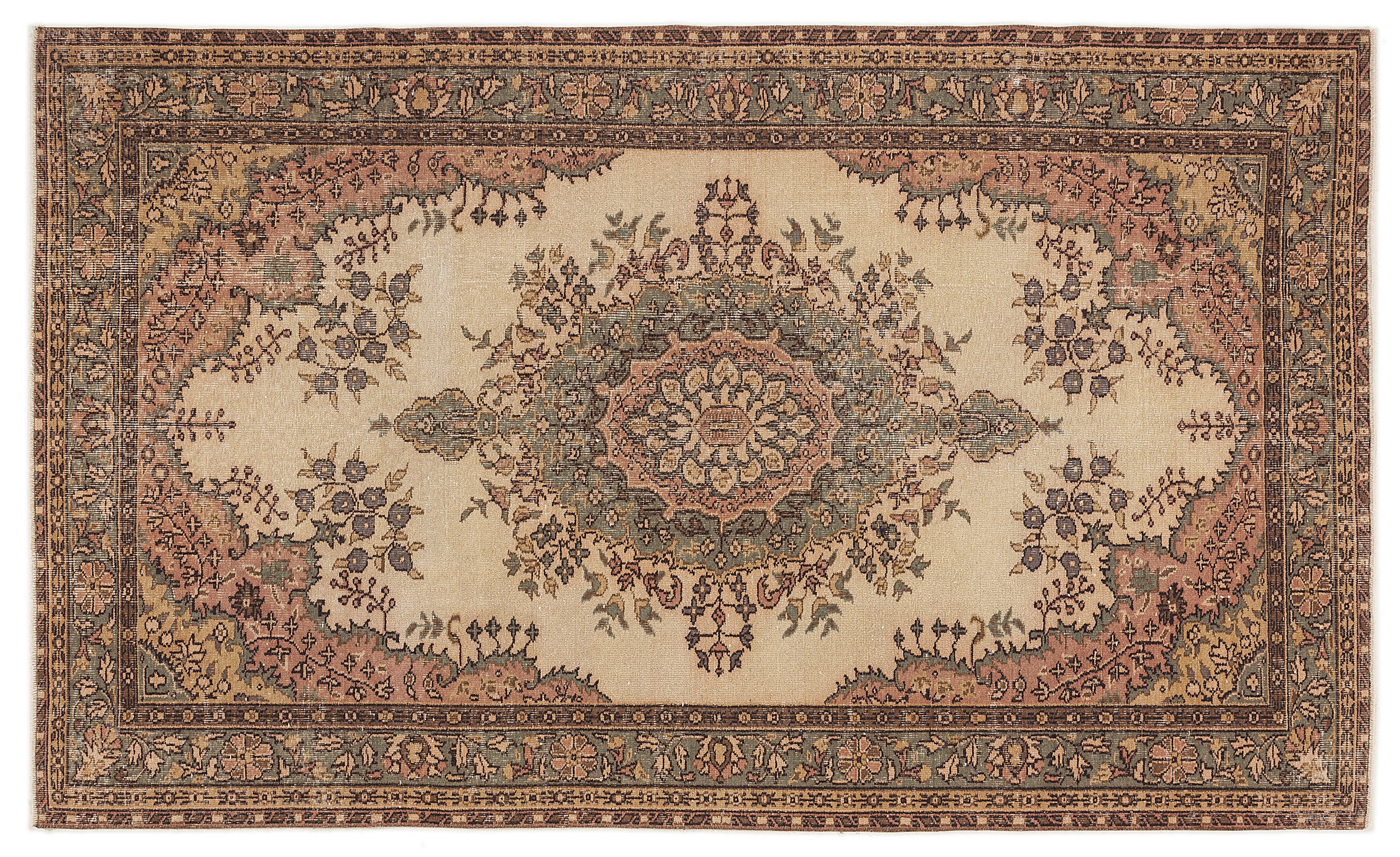 Vobeya - Vintage Medallion Rug - 5'6 X 9'2