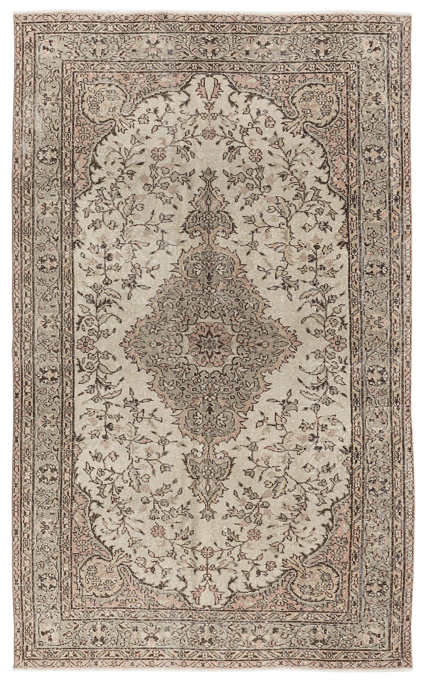 Mevesa - Vintage Medallion Rug - 5'4 X 8'11