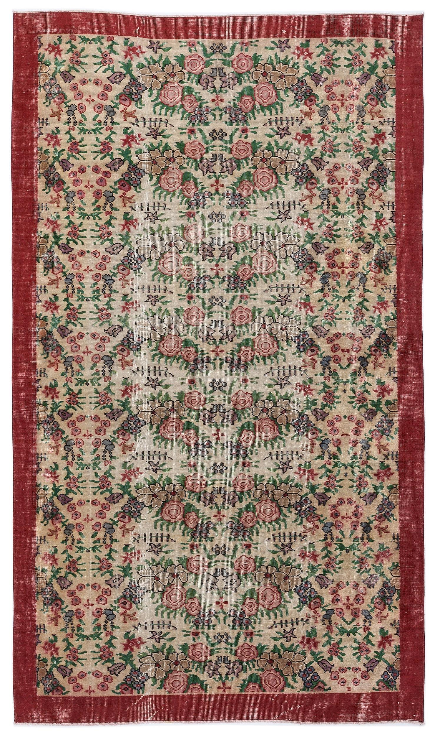 Ranuus - Vintage Floral Rug - 5'4 X 9'4