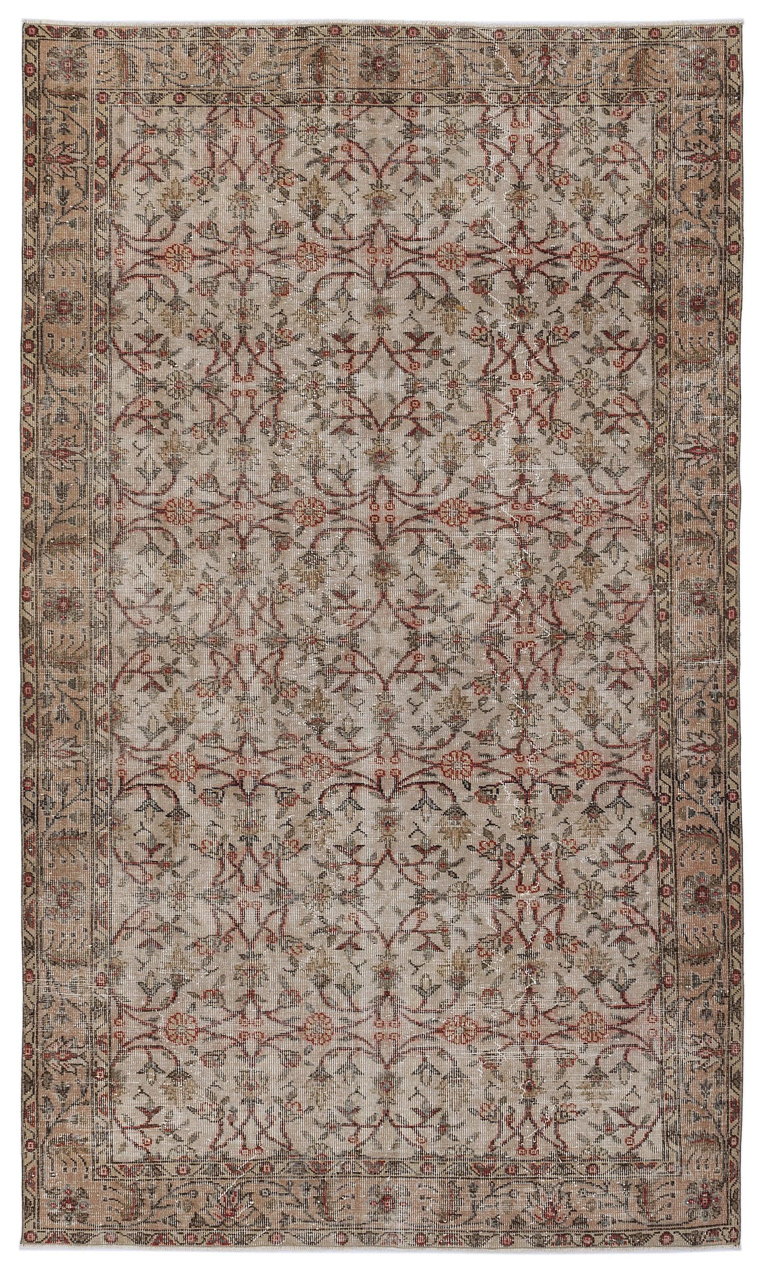 Lifoon - Vintage Floral Rug - 5'5 X 9'5