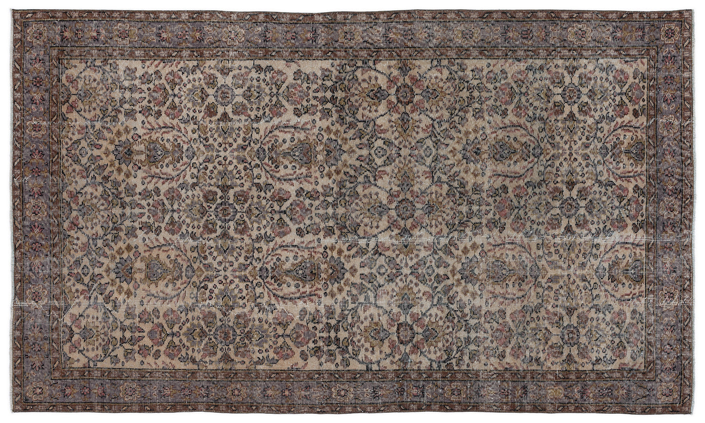 Tugiane - Vintage Floral Rug - 5'1 X 9'0