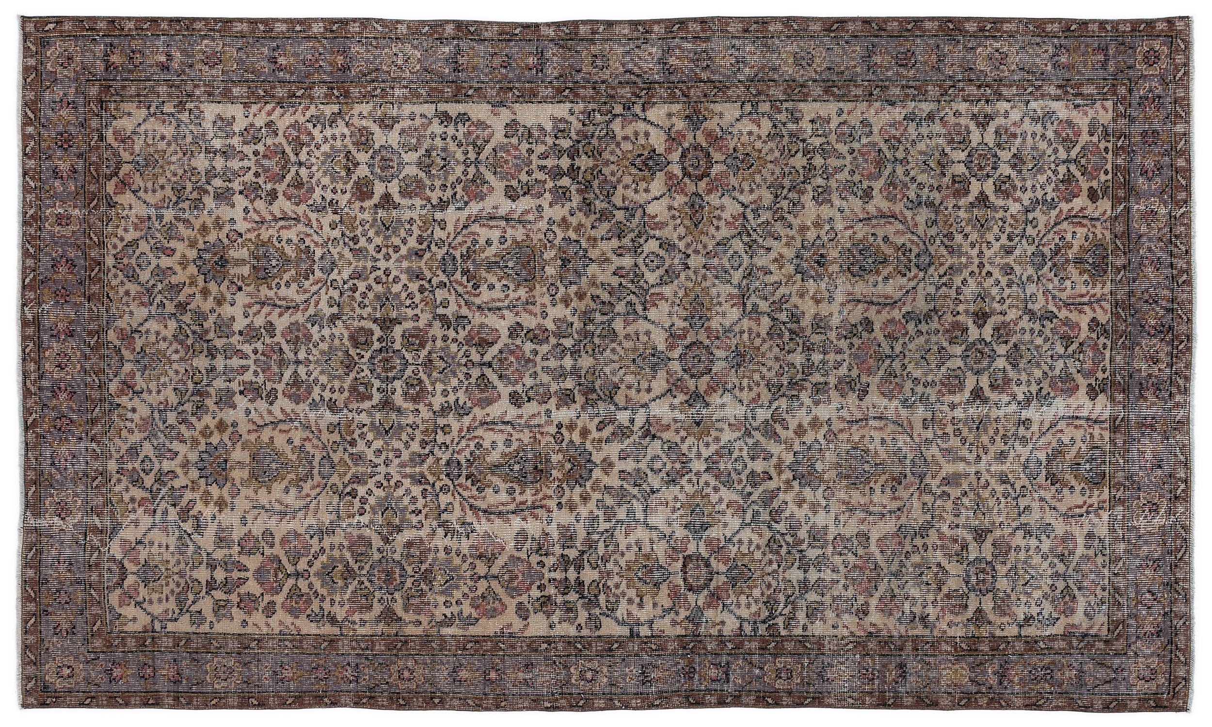 Tugiane - Vintage Floral Rug - 5'1 X 9'0