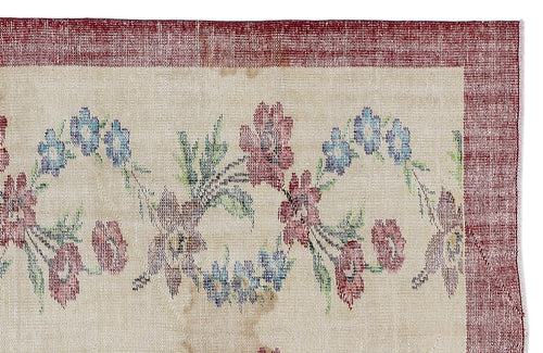 Load image 1 in gallery view. Lemean - Vintage Floral Rug - 5'7 X 8'8