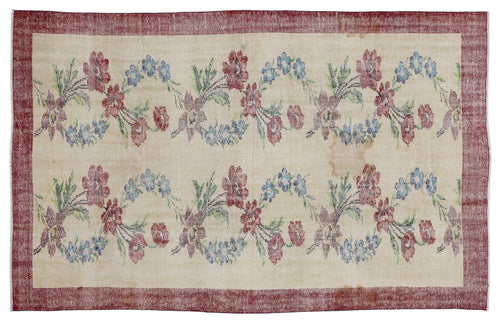 Load image 1 in gallery view. Lemean - Vintage Floral Rug - 5'7 X 8'8