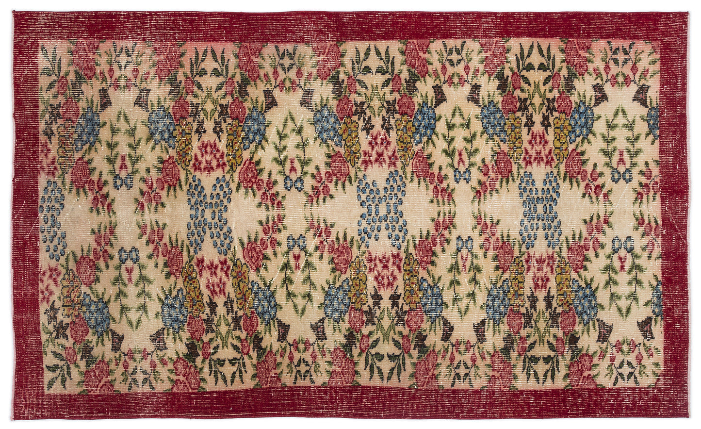 Brafaa - Vintage Floral Rug - 5'2 X 8'9