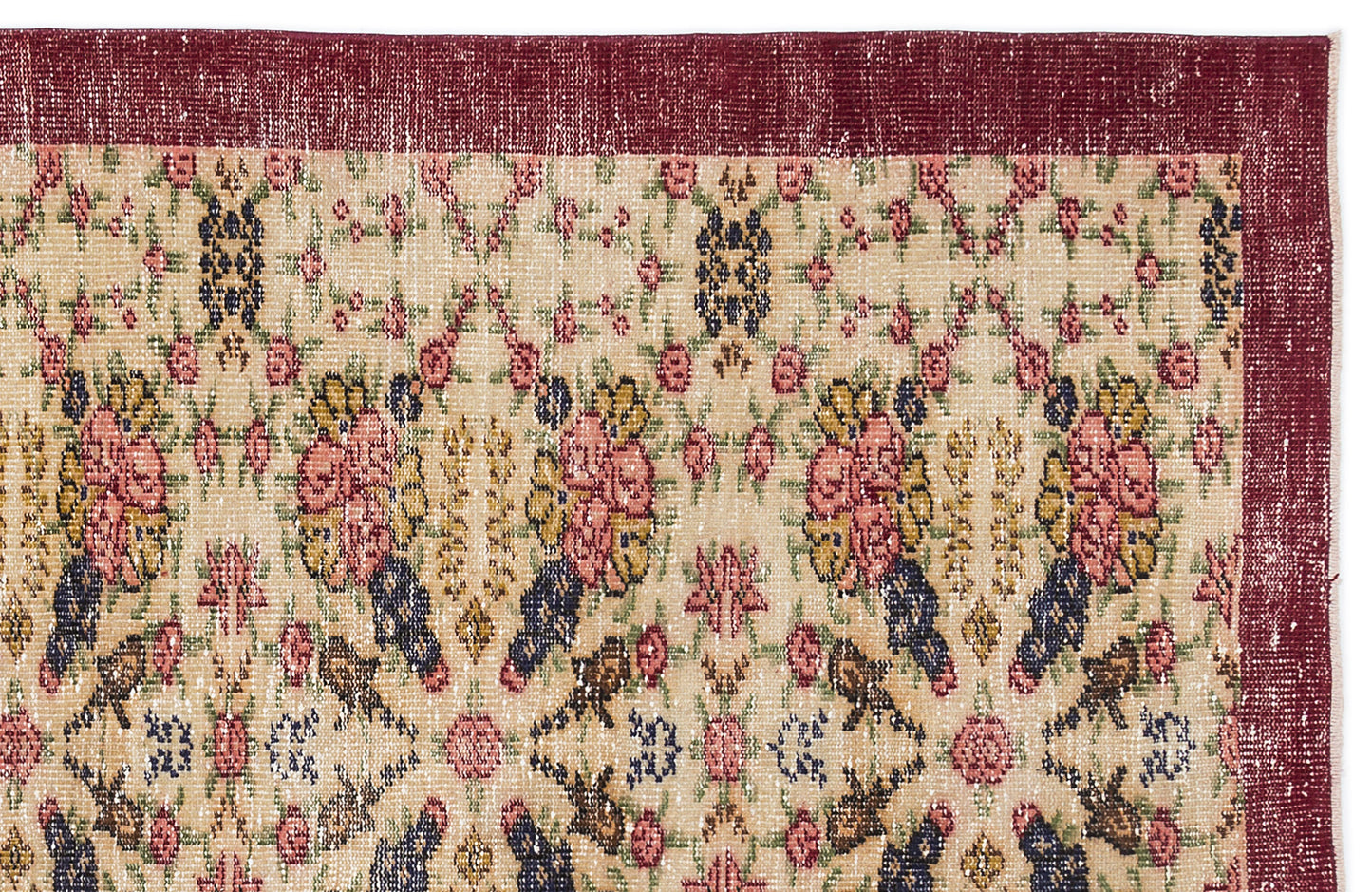 Trauva - Vintage Floral Rug - 4'4 X 7'9