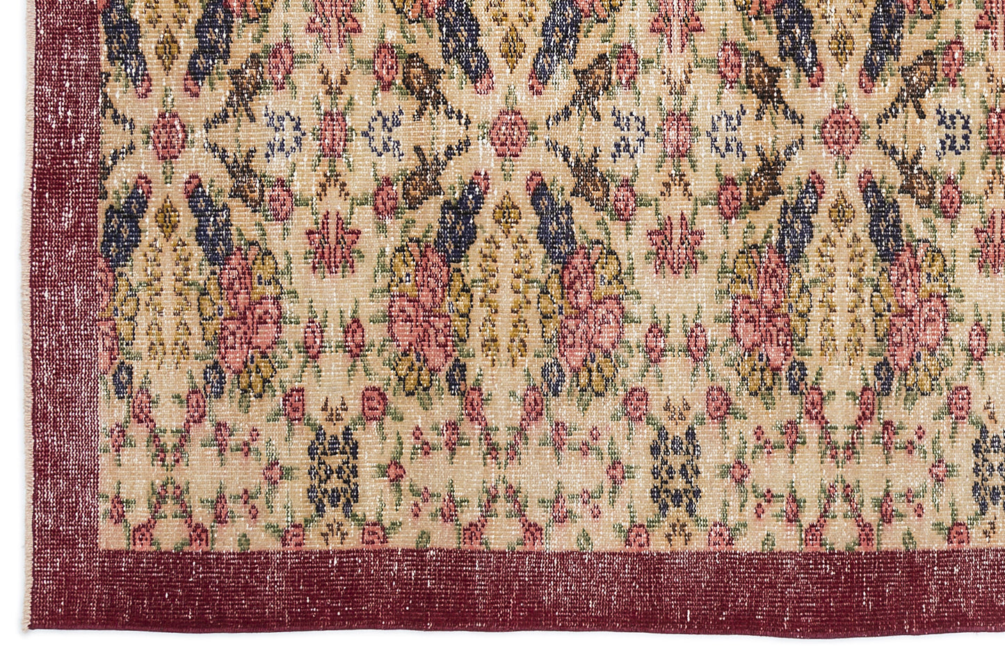 Trauva - Vintage Floral Rug - 4'4 X 7'9
