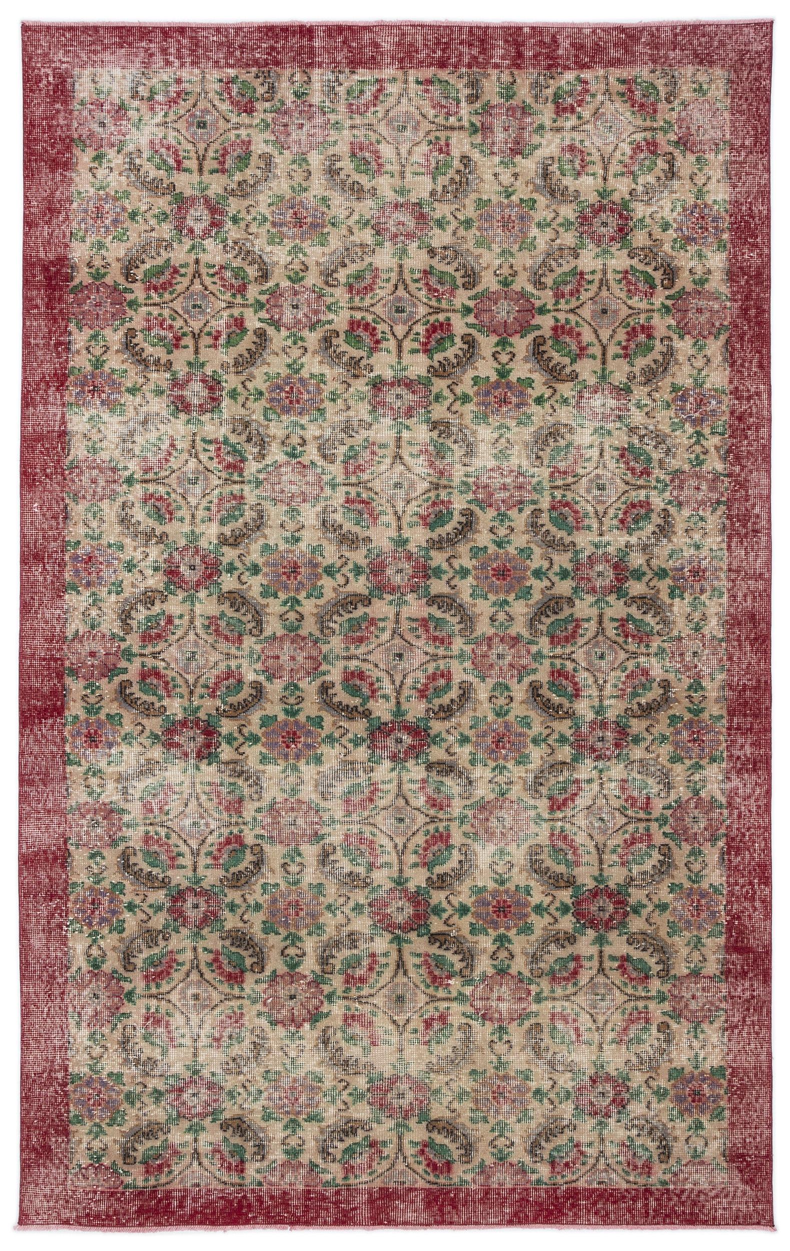 Bruis - Vintage Floral Rug - 5'5 X 9'5