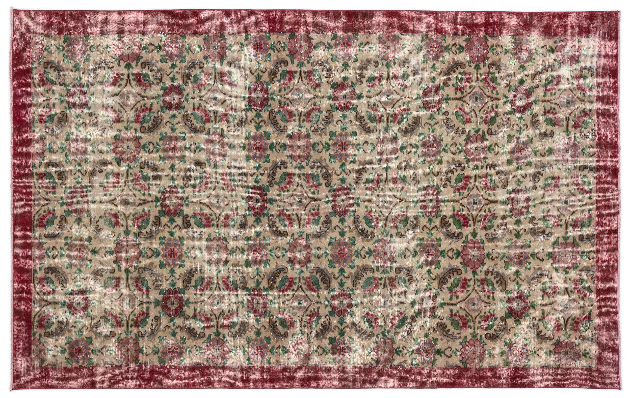 Bruis - Vintage Floral Rug - 5'5 X 9'5