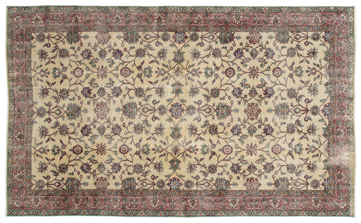 Delida - Vintage Floral Rug - 5'3 X 8'8