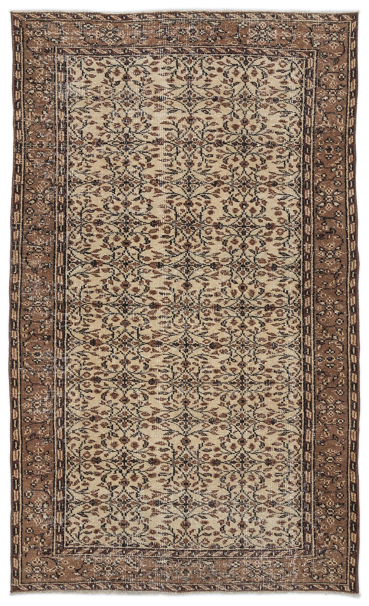 Bikuon - Vintage Floral Rug - 5'3 X 8'11