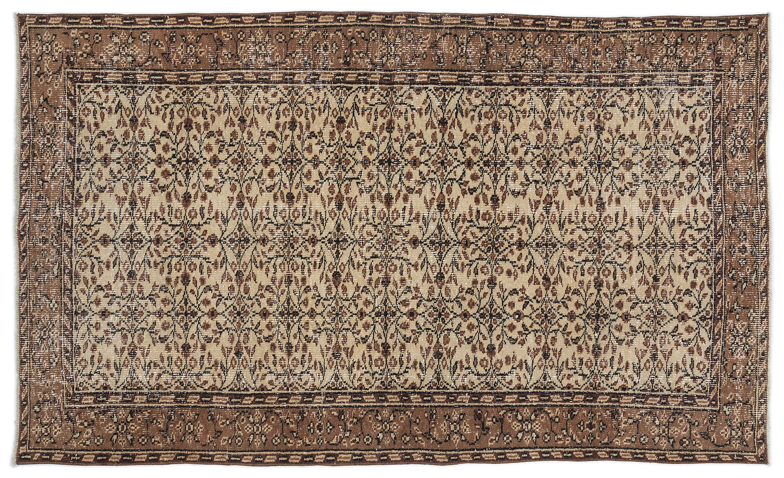 Bikuon - Vintage Floral Rug - 5'3 X 8'11