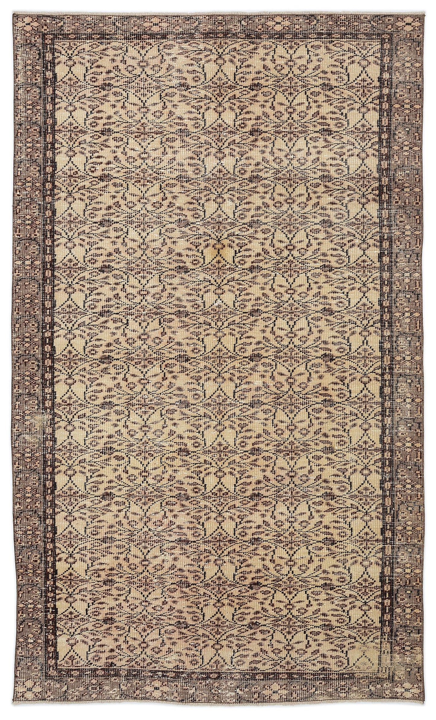 Fifaon - Vintage Floral Rug - 5'2 X 8'9