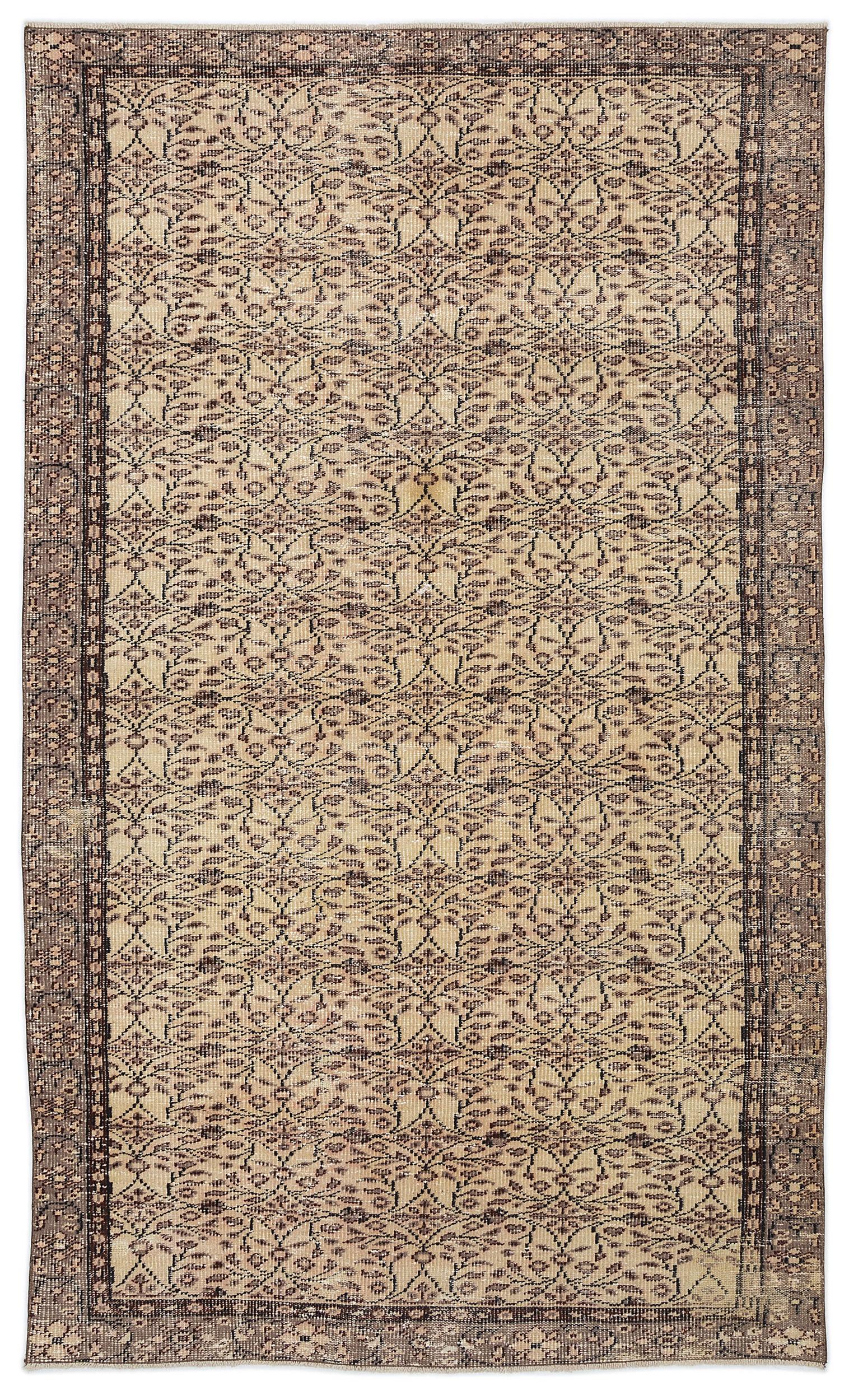 Fifaon - Vintage Floral Rug - 5'2 X 8'9