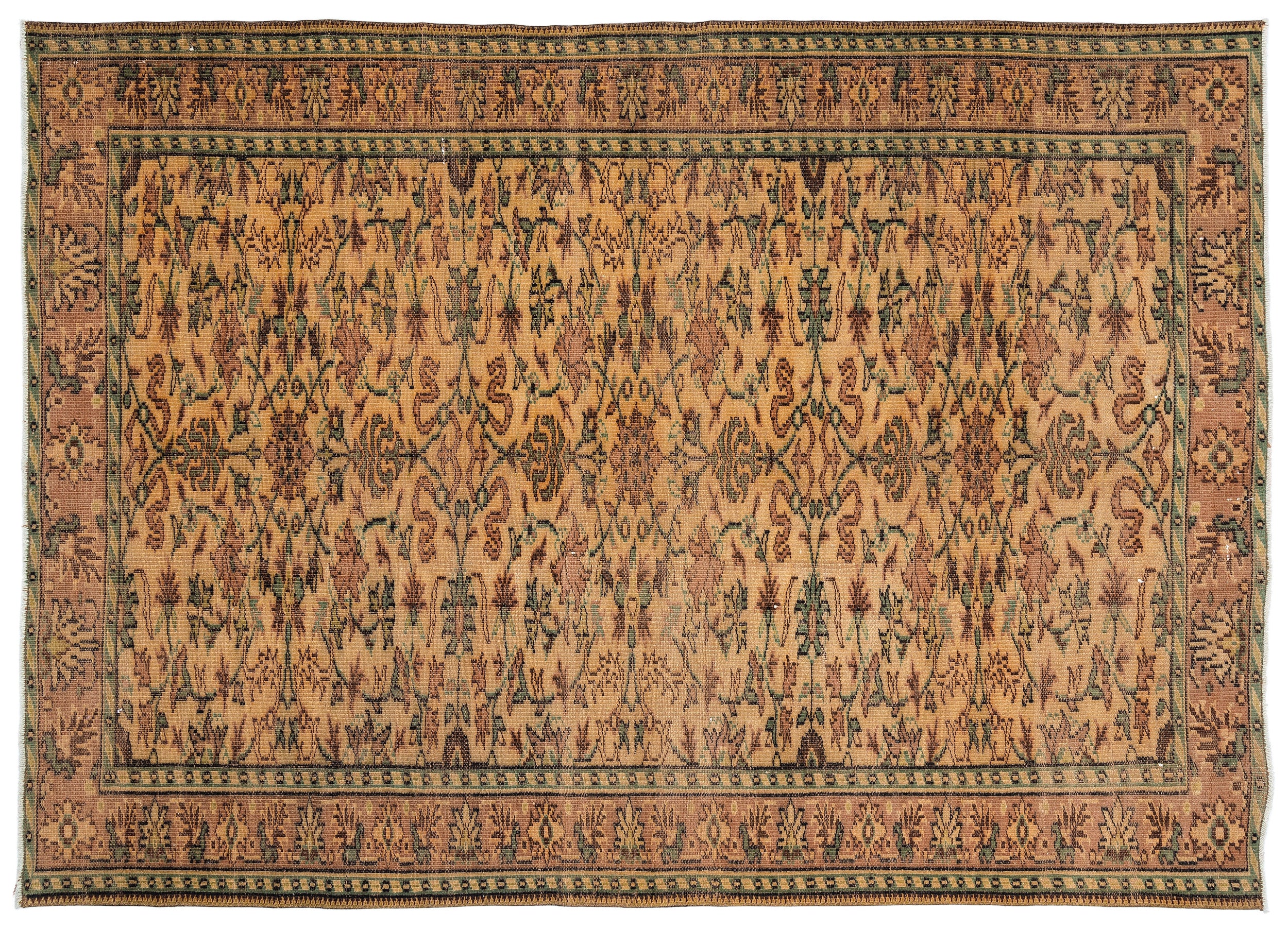 Tegava - Vintage Floral Rug - 6'2 X 8'8