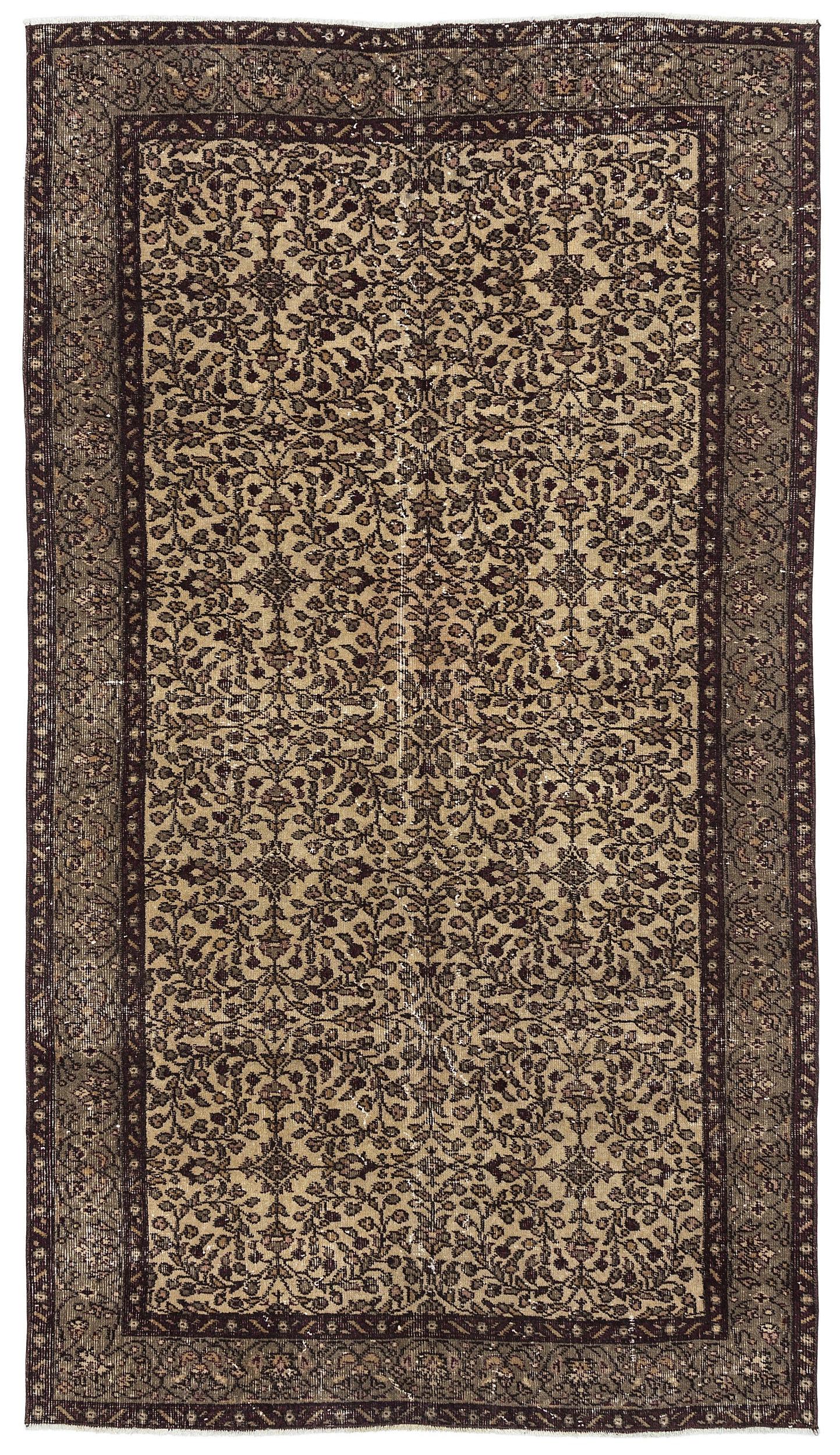 Gemada - Vintage Floral Rug - 4'9 X 8'4