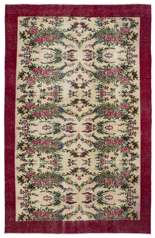 Load image 1 in gallery view. Bramuen - Vintage Floral Rug - 6'2 X 9'7