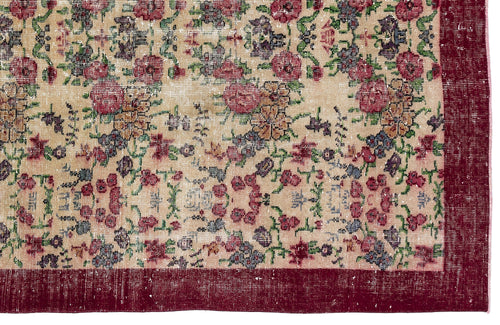 Load image 1 in gallery view. Pabira - Vintage Floral Rug - 5'4 X 8'6