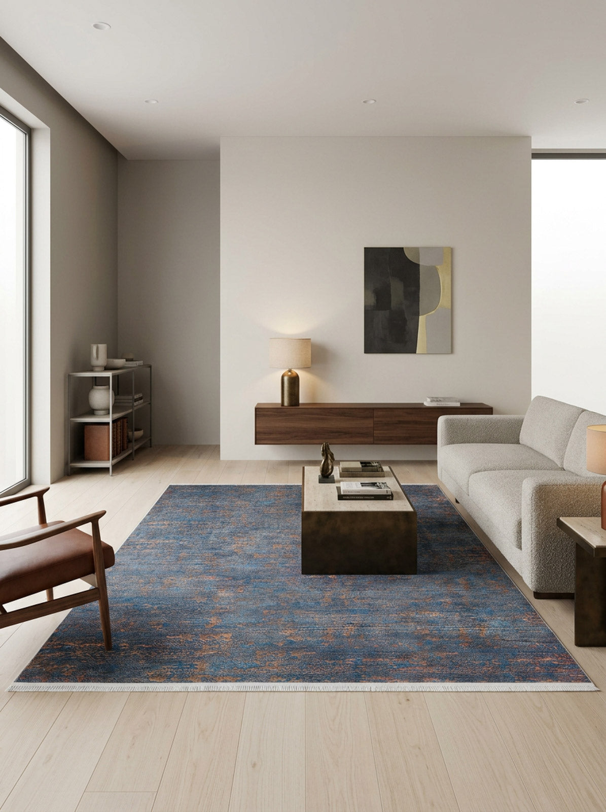 Abstract Harmony - Machine-Washable Rug JR1882 (Custom Size)