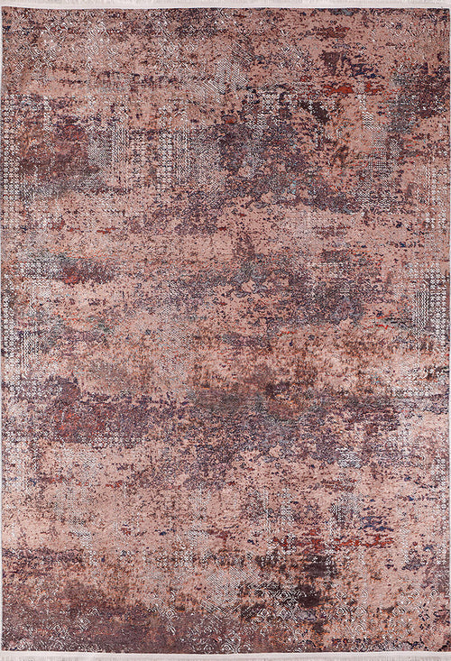 Bild 1 in Galerieansicht laden. The Abstract Spectrum - Washable Rug - JR1427 (Custom Size) features a large, rectangular design with an abstract, distressed pattern in pink, mauve, and brown plus subtle geometric accents—ideal for high-traffic areas.